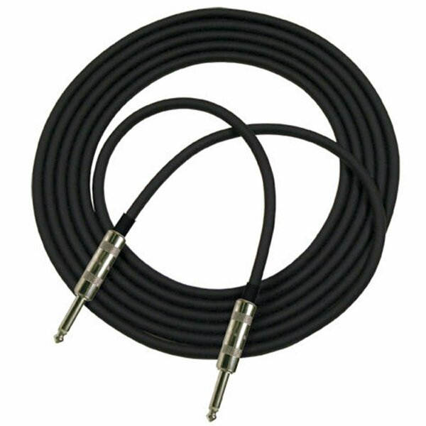 Dynamicfunction 10 ft. Black Guitar Cable - .25 in. Male to .25 in. Male DY2160346